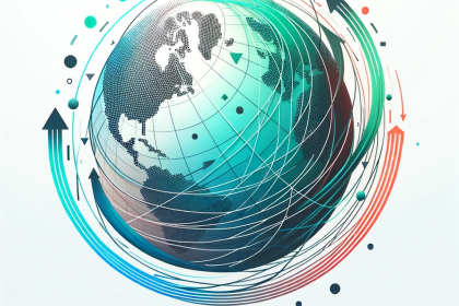 globo terráqueo con redes interconectadas superpuestas