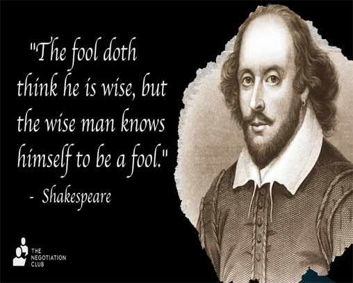 person quoting Shakespeare with the quotation highlighted