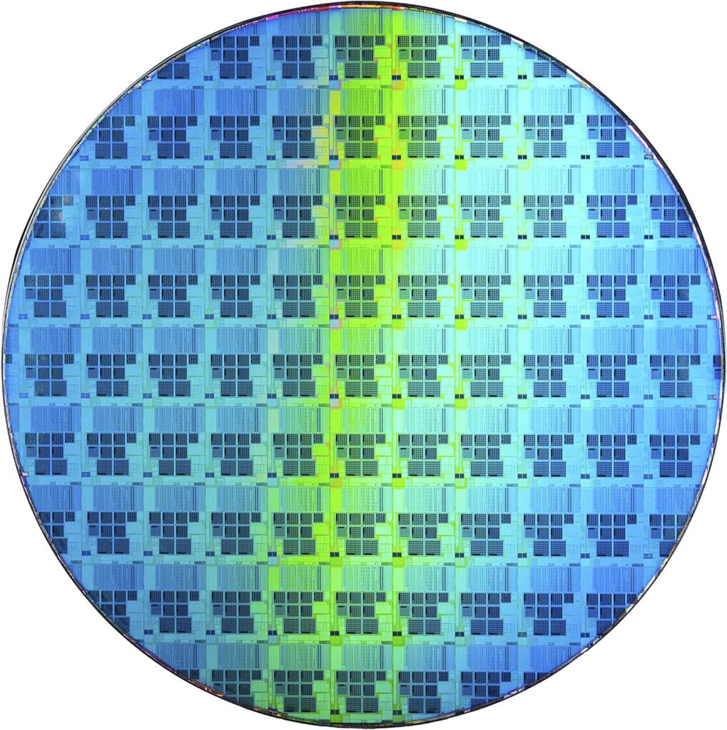 oblea de silicio estampada con semiconductores