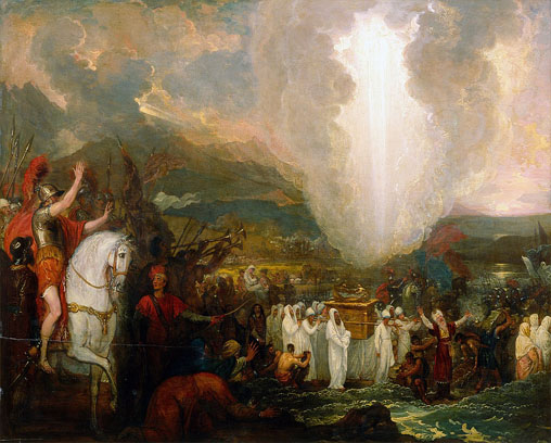 Joshua passing the River Jordan with the Ark of the Covenant by Benjamin West, 1800
