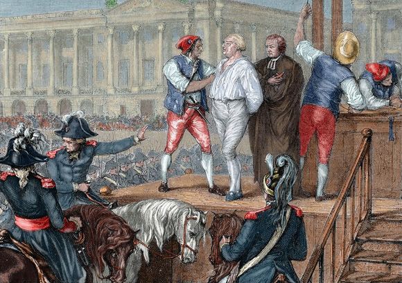 Louis XVI : exécution par guillotine
L’exécution de Louis XVI en 1793.