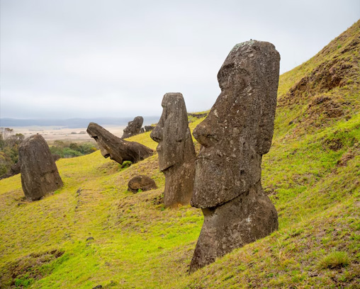 Moai statues, Easter Island.