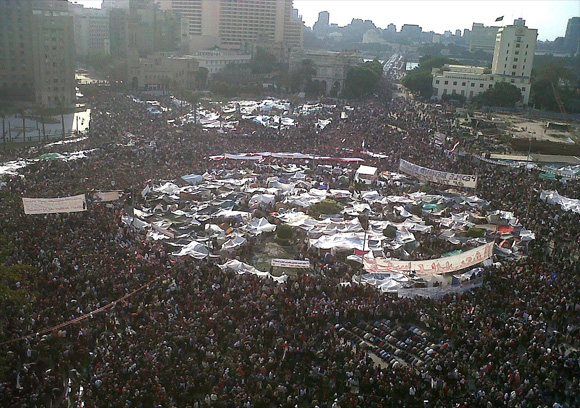 Tahrir Square during 8 February 2011
