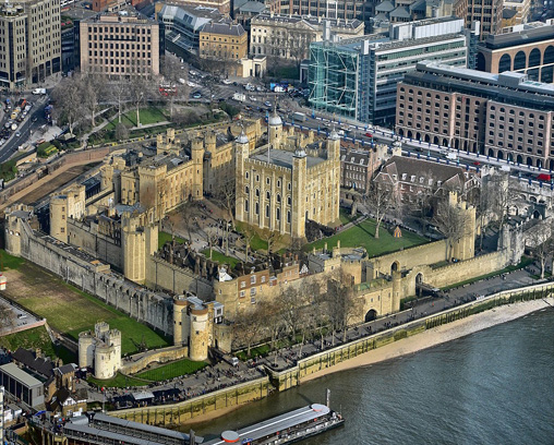 Tower of London, Another London landmark seen from the city's tallest building.
