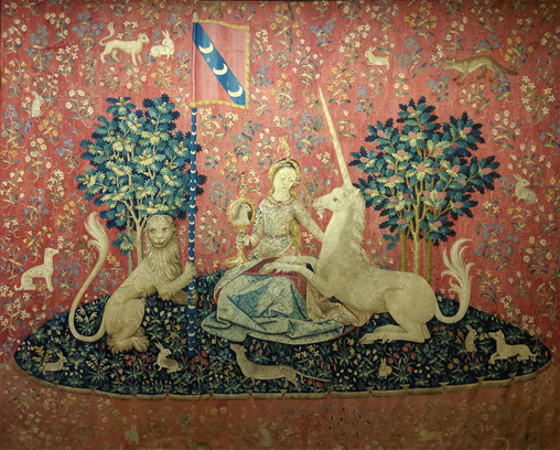 Tapisserie médiévale représentant un unicor