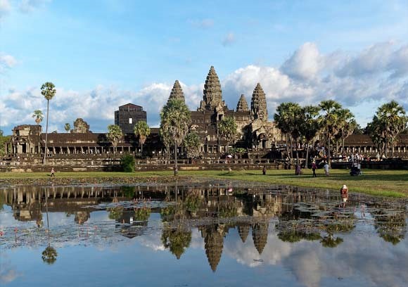 View of the central structure of Angkor Wat
