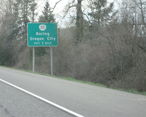 Boring, Oregon sign