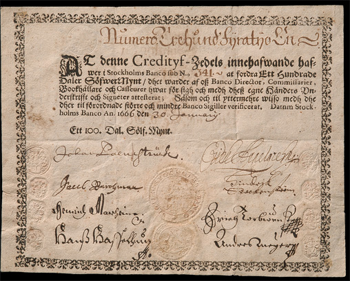 Primeros billetes en Europa