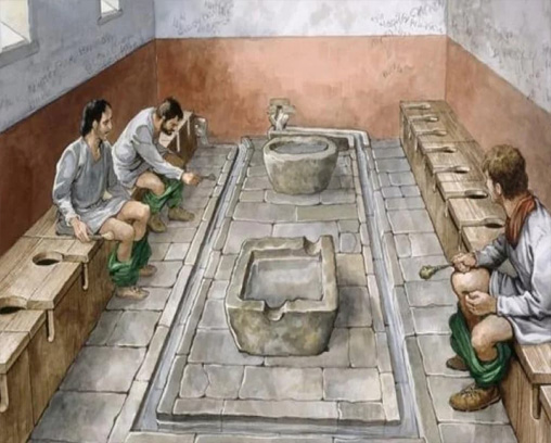 Toilettes publiques romaines

