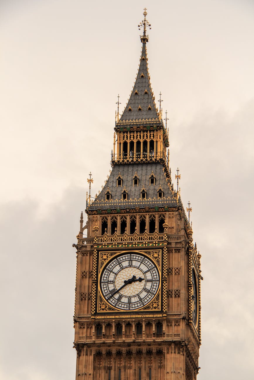 Photographie en contre-plongée de Big Ben à Londres