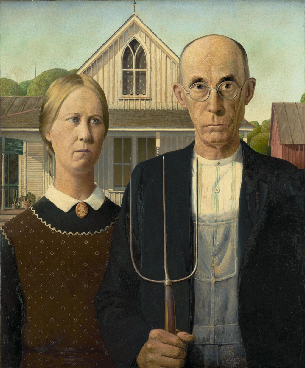 Grant Wood's American Gothic (1930)