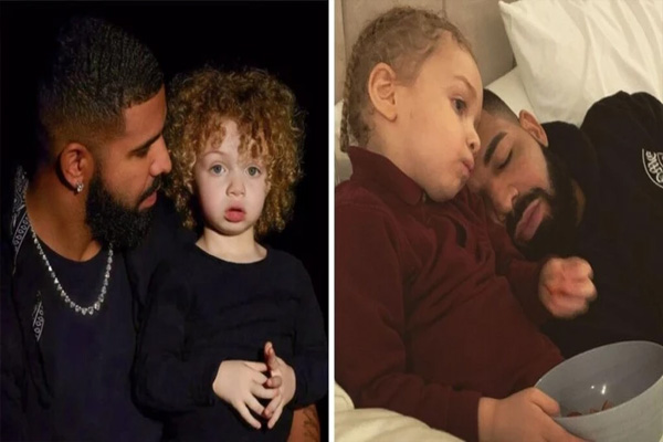 Drake with his son